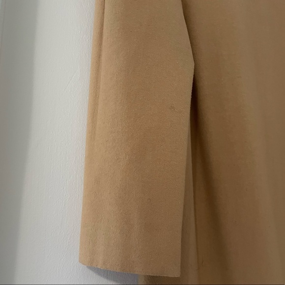 Zara Tan Wool and black Leather dress. - Picture 6 of 7